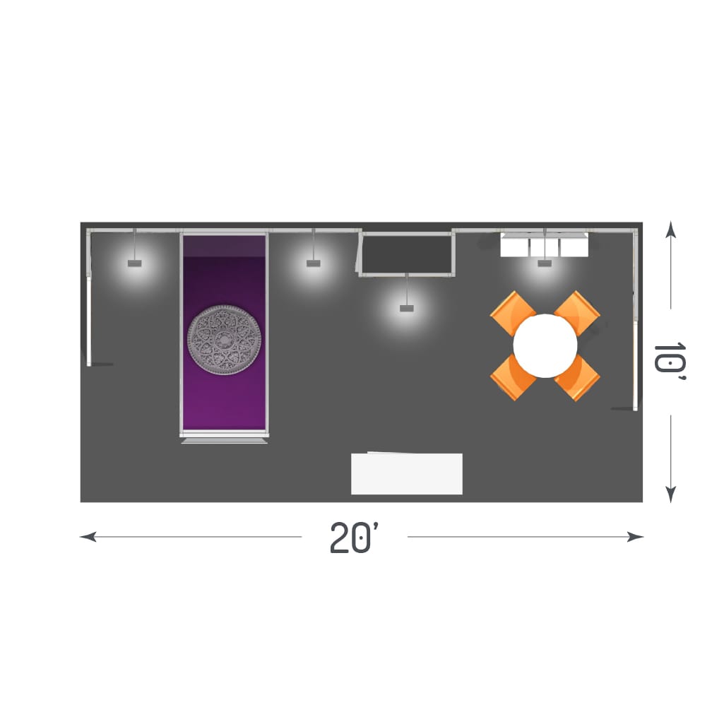 H-line Booth Solution (10' x 20') - 01