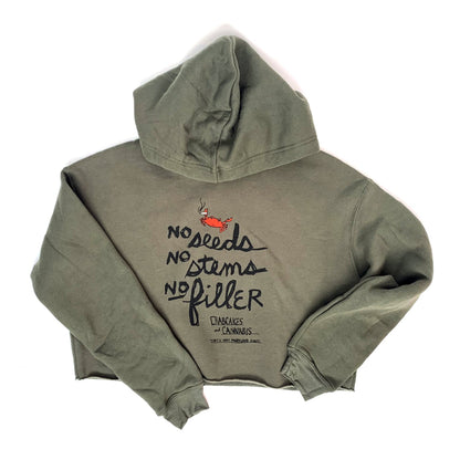 "No Filler" Women's Cropped Fleece Hoodies