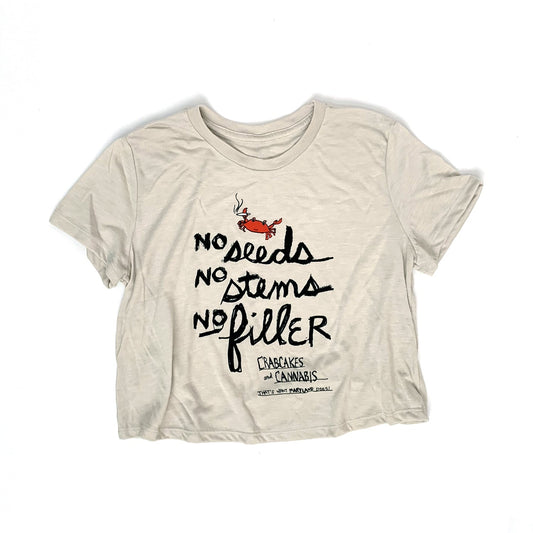 "No Filler" Women's Cropped Tee